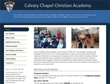 Tablet Screenshot of calvarychapelchristianacademy.net